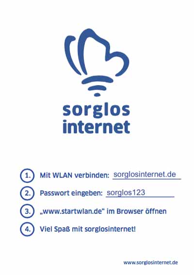sorglosinternet Infomaterial/Handout für Gäste deutsch